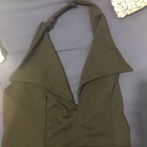 Black collared jumpsuit